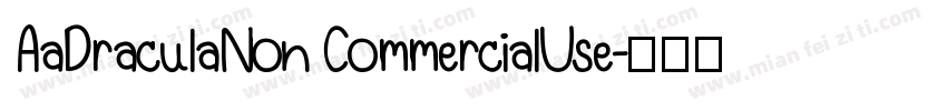 AaDraculaNon CommercialUse字体转换